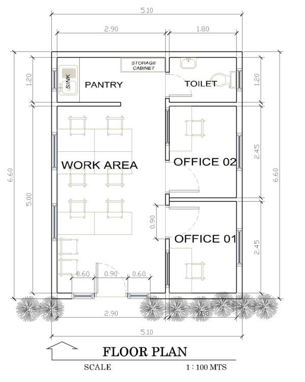 Prefabricated Office Floor plan 20687