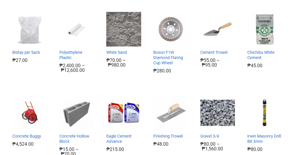 concrete and other masonry products